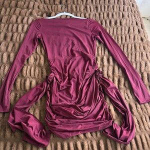 Lioness , Elegant Long Sleeve Ruched Dress